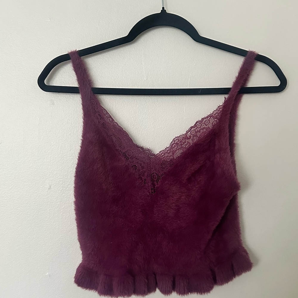 Urban Outfitters Purple Lace Trim Top
